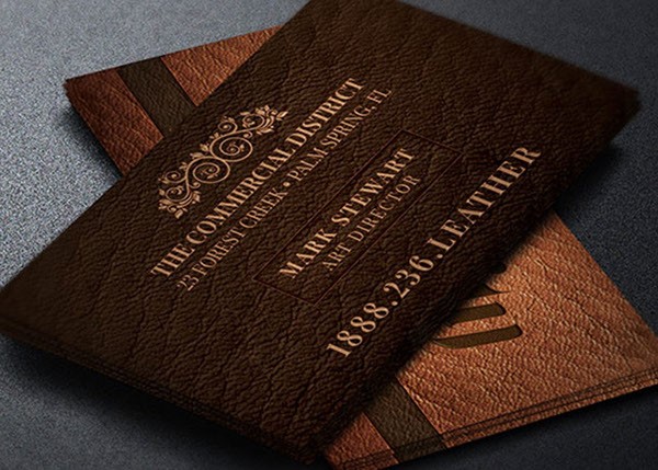 کارت ویزیت با جنس چرم کارت ویزیت با جنس چرم